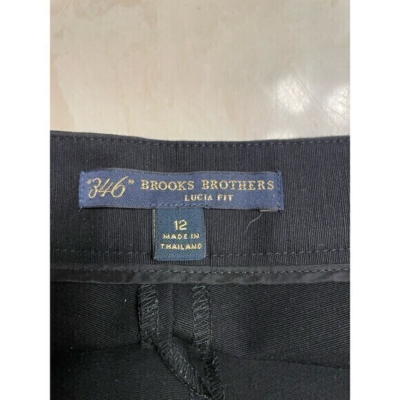 Brooks Brothers 346 Navy Slacks Lucia Fit Women's Size 12 - Picture 3 of 5